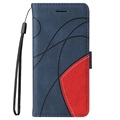 Bi-Color Series Motorola Moto G50 Wallet Case - Blue