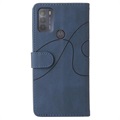 Bi-Color Series Motorola Moto G50 Wallet Case - Blue