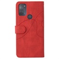 Bi-Color Series Motorola Moto G50 Wallet Case - Red