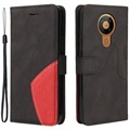 Bi-Color Series Nokia 5.3 Wallet Case - Black