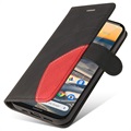 Bi-Color Series Nokia 5.3 Wallet Case - Black