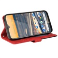 Bi-Color Series Nokia 5.3 Wallet Case - Red