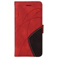 Bi-Color Series Nokia G10/G20 Wallet Case - Red