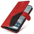 Bi-Color Series Nokia G10/G20 Wallet Case - Red