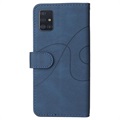 Bi-Color Series Samsung Galaxy A51 Wallet Case - Blue