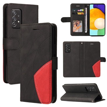 Bi-Color Series Samsung Galaxy A52 5G Wallet Case - Black