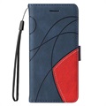 Bi-Color Series Samsung Galaxy A52 5G, Galaxy A52s Wallet Case - Blue