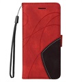 Bi-Color Series Samsung Galaxy A52 5G, Galaxy A52s Wallet Case - Red