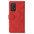 Bi-Color Series Samsung Galaxy A52 5G, Galaxy A52s Wallet Case - Red