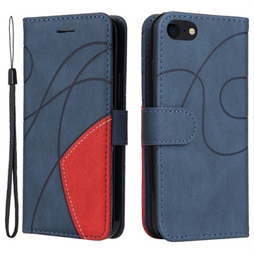 Bi-Color Series iPhone 7/8/SE (2020)/SE (2022) Wallet Case - Blue