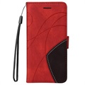 Bi-Color Series iPhone 7/8/SE (2020)/SE (2022) Wallet Case - Red