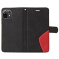 Bi-Color Series Xiaomi Mi 11 Lite 5G Wallet Case - Black