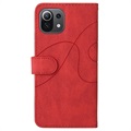 Bi-Color Series Xiaomi Mi 11 Lite 5G Wallet Case - Red