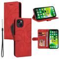 Bi-Color Series iPhone 14 Wallet Case - Red