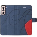 Bi-Color Series Samsung Galaxy S21 5G Wallet Case - Blue