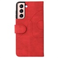 Bi-Color Series Samsung Galaxy S21 5G Wallet Case - Red