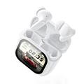Bluetooth 5.4 AI Translation Wireless Earphones with Touchscreen Charging Case - White