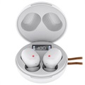 Bluetooth Earphones with Wireless Charging Case F40B - White