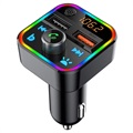 Bluetooth FM Transmitter / Fast Car Charger BT22 with 2x USB - Black