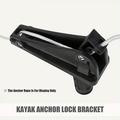 Boat Anchor Lock Bracket with 360-Degree Rotating Rope Holder - Black