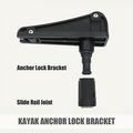 Boat Anchor Lock Bracket with 360-Degree Rotating Rope Holder - Black