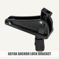Boat Anchor Lock Bracket with 360-Degree Rotating Rope Holder - Black