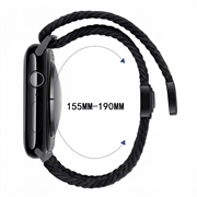 Apple Watch Braided Nylon Magnetic Strap - 49mm/46mm/45mm/44mm - Black