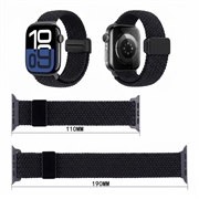 Apple Watch Braided Nylon Magnetic Strap - 49mm/46mm/45mm/44mm - Black
