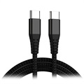 Braided Power Delivery USB Type-C GaN Charging Cable - 1m, 65W - Black