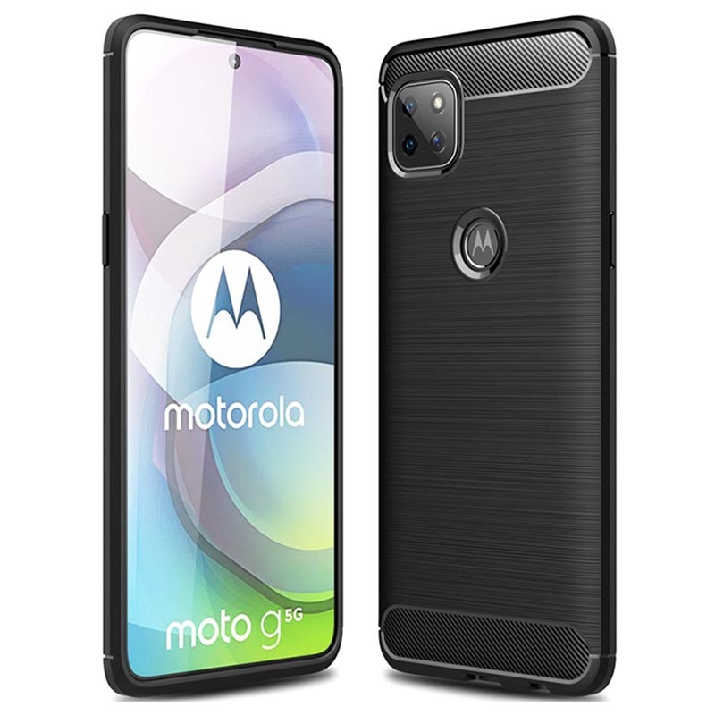 Motorola Moto G 5G Brushed TPU Case - Carbon Fiber