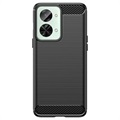 OnePlus Nord 2T Brushed TPU Case - Carbon Fiber - Black