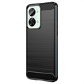OnePlus Nord 2T Brushed TPU Case - Carbon Fiber - Black