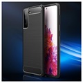Samsung Galaxy S21 5G Brushed TPU Case - Carbon Fiber
