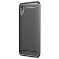 Xiaomi Redmi 9A Brushed TPU Case - Carbon Fiber - Black