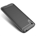 Xiaomi Redmi 9A Brushed TPU Case - Carbon Fiber - Black