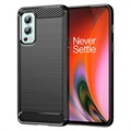 OnePlus Nord 2 5G Brushed TPU Case - Carbon Fiber - Black