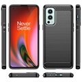 OnePlus Nord 2 5G Brushed TPU Case - Carbon Fiber - Black