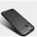 iPhone 13 Mini Brushed TPU Case - Carbon Fiber - Black