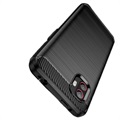 Samsung Galaxy Xcover6 Pro Brushed TPU Cover - Carbon Fiber - Black