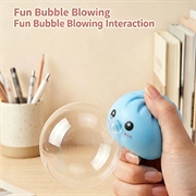 Bubble Blowing Dumpling Squishy Stress Relief Toy with Steamer Box - Blue