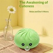 Bubble Blowing Dumpling Squishy Stress Relief Toy with Steamer Box - Green