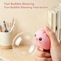 Bubble Blowing Dumpling Squishy Stress Relief Toy with Steamer Box - Pink
