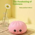 Bubble Blowing Dumpling Squishy Stress Relief Toy with Steamer Box - Pink