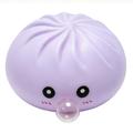 Bubble Blowing Dumpling Squishy Stress Relief Toy with Steamer Box - Purple
