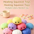 Bubble Blowing Dumpling Squishy Stress Relief Toy with Steamer Box - Purple