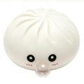 Bubble Blowing Dumpling Squishy Stress Relief Toy with Steamer Box - White