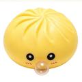Bubble Blowing Dumpling Squishy Stress Relief Toy with Steamer Box - Yellow