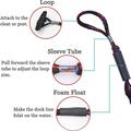 Bungee Dock Line Mooring Rope with Foam Float for Boats - 1.2m to 1.68m