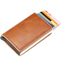 Business Style Anti-magnetic RFID Wallet / Card Holder - Brown