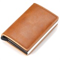 Business Style Anti-magnetic RFID Wallet / Card Holder - Brown